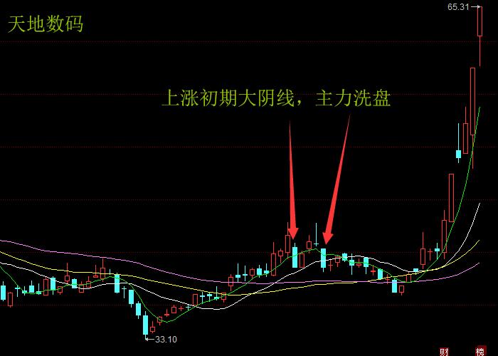 天地数码大阴线洗盘