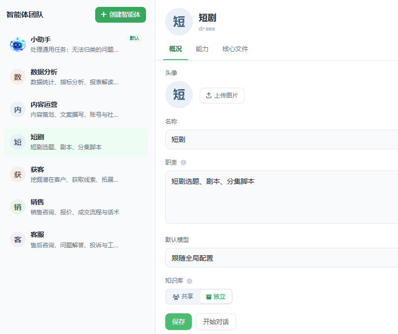 短剧 · 配置页