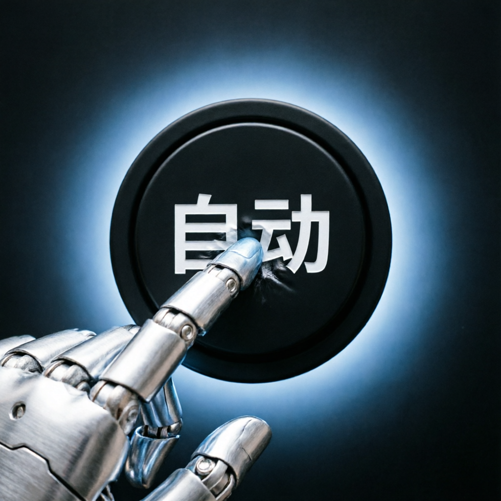 机械手按下自动按钮